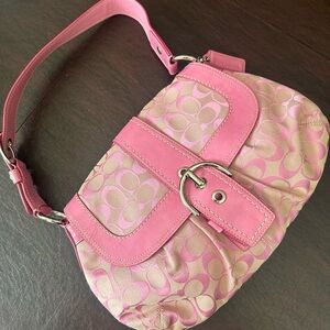 Pink Coach Shoulder Bag